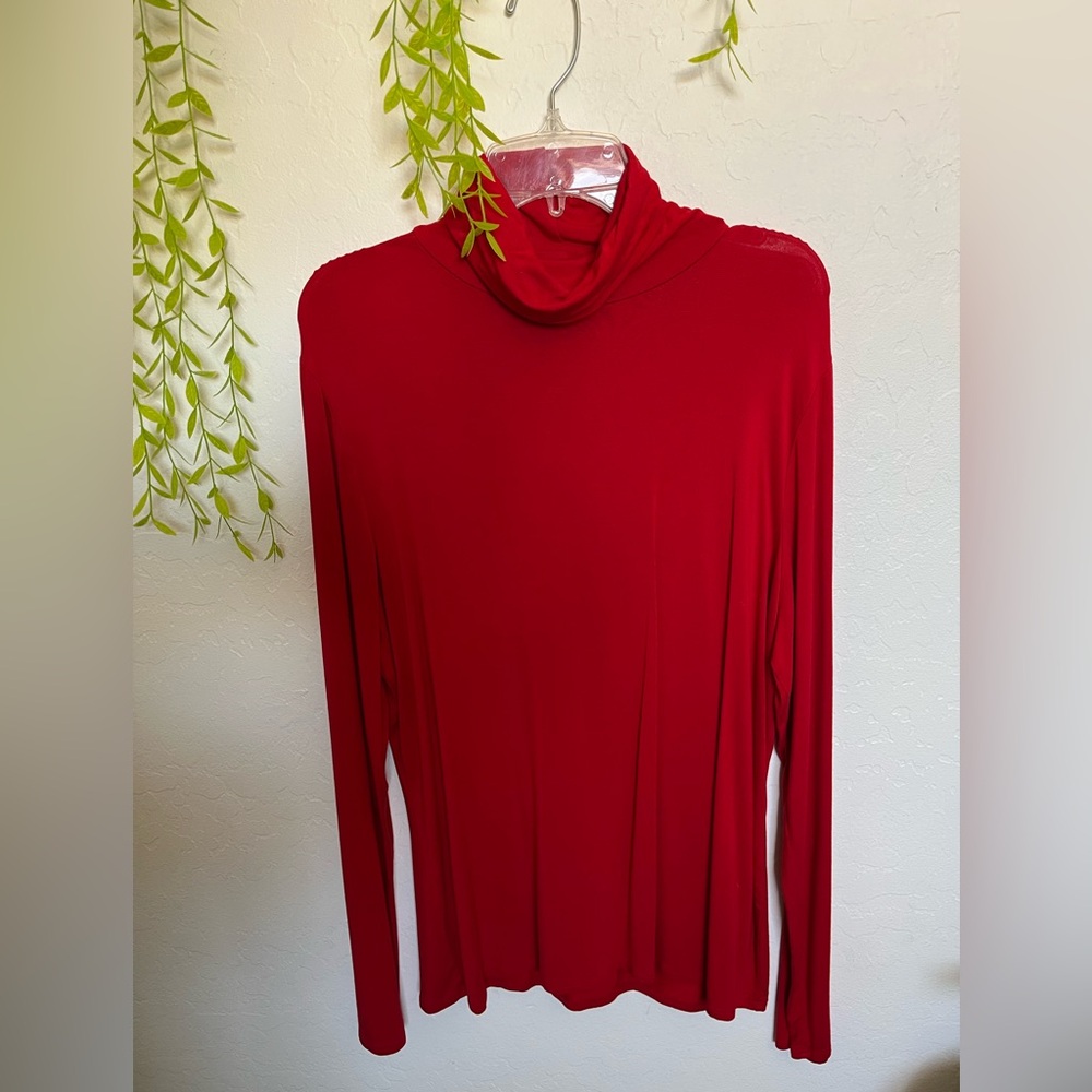 Vibrant Red Turtleneck